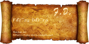 Füzy Dóra névjegykártya