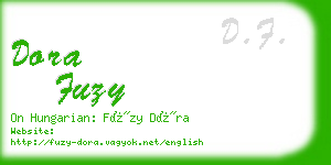 dora fuzy business card