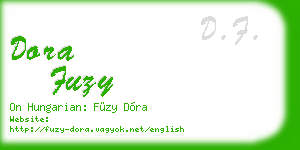 dora fuzy business card